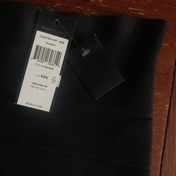 BCBGMAXAZRIA Alexa Black Bandage skirt. XXS. - Picture 3 of 3
